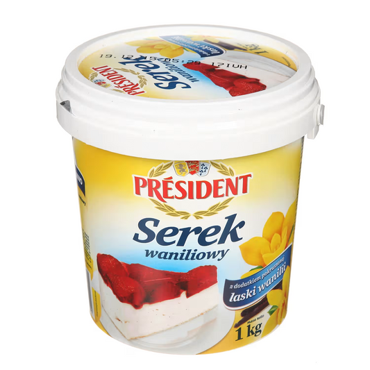 PRESIDENT vanilla cottage cheese, 1 kg