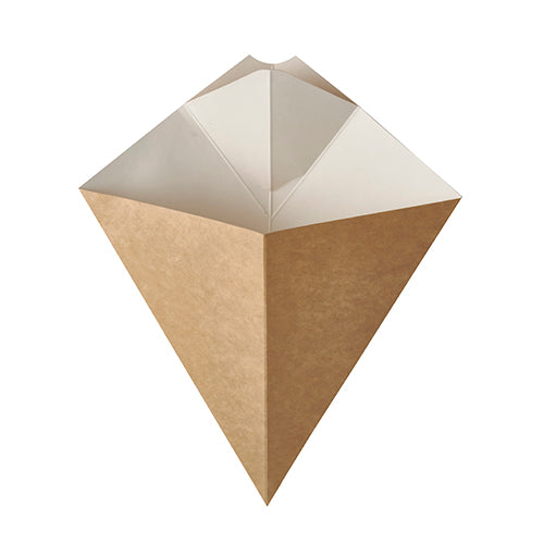 Cone-shaped container Kraft, with sauce, 19.5 x 16.5 cm, 50 pcs