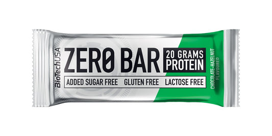 Baltyminis batonėlis BioTechUSA Zero Bar, šokoladinis, su lazdyno riešutais, 50 g