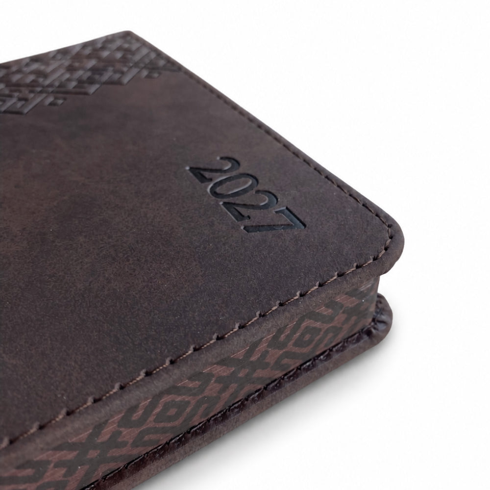 Kalendorius TRADITIONAL 2027, PU, A5, ruda