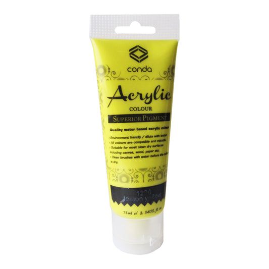 Acrylic paint 75 ml 1206, lemon yellow