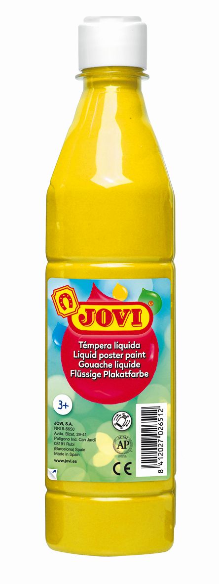 Liquid gouache in a bottle JOVI 500 ml, yellow color