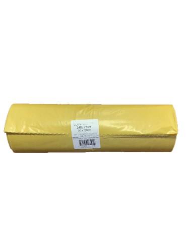 Garbage bag, 240 l, 50 mk, yellow, 90 x 120 cm, 5 pcs.