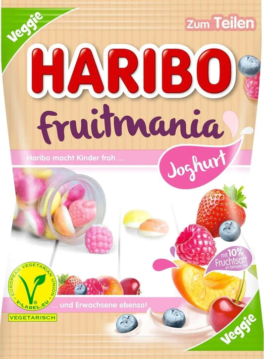 HARIBO gummies, Fruitmania yogurt, 160 g