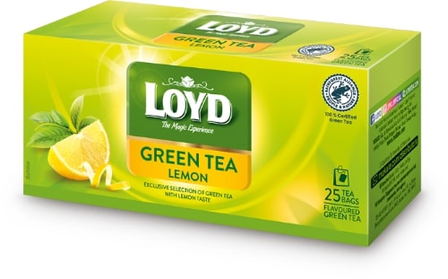 Green tea LOYD, lemon flavor, 25 x 1.5 g