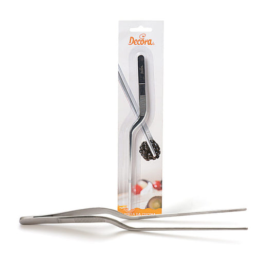 Tweezers, curved ends, stainless steel, L 21 cm, pcs.