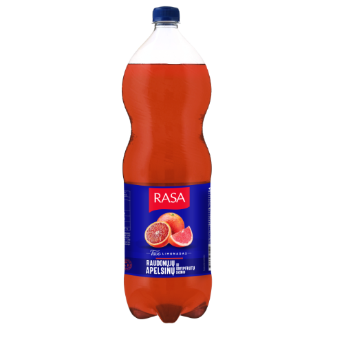 Carbonated soft drink RASA blood orange and grapefruit flavor, 2 l
