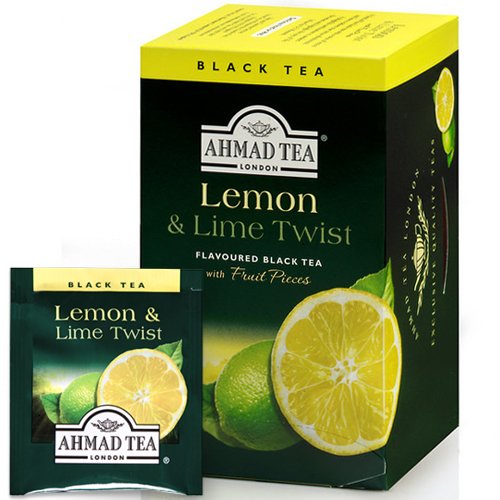 Tea AHMAD ALU LEMON&LIME, 20 sachets with thread, 2 g each