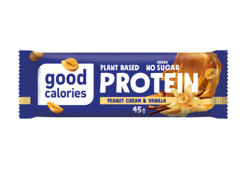 GOOD CALORIES protein bar, vanilla, with peanuts and dates, 45 g