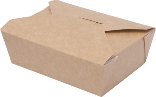 Disposable food box Lunch, light brown, paper, 20 x 14 x 6.5 cm, 50 pcs.
