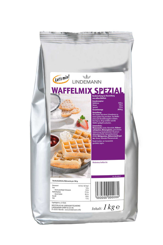 LINDEMANN waffle mix, 1 kg