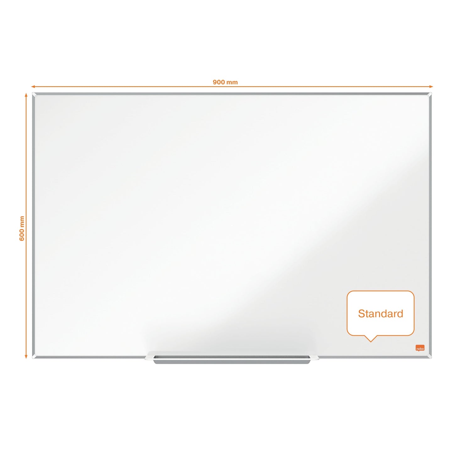 Enamelled white magnetic board NOBO Impression Pro, 90x60 cm