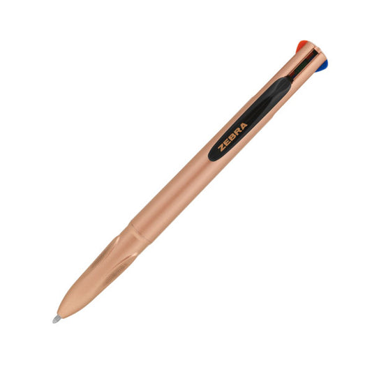 Ballpoint pen ZEBRA FOUR COLOUR, 1.0 mm, rose, 4 colours