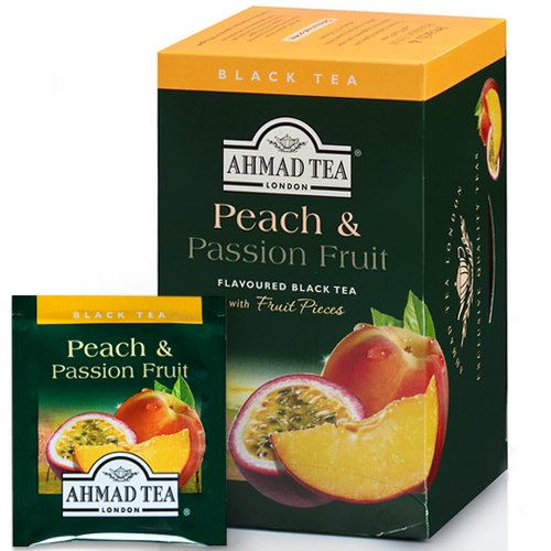Tea AHMAD ASLU FRUIT PEACH & PASSION, in sachets, 20 pcs. 2 g each