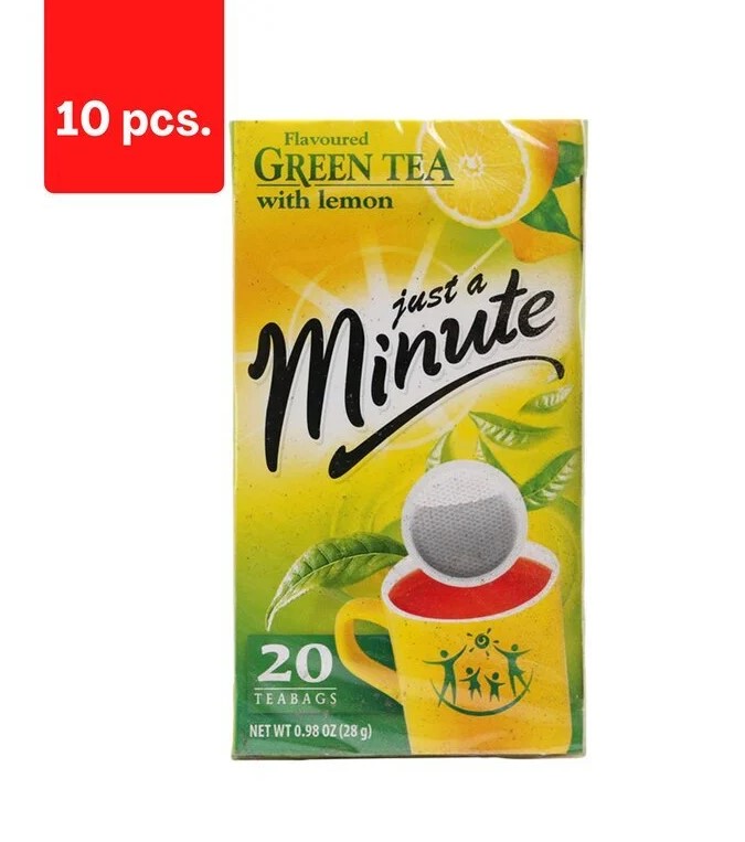 Green tea JUST A MINUTE Lemon, 20 x 1.4g