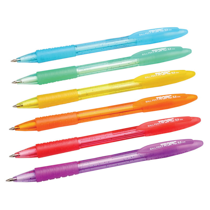 Ballpoint pen CENTRUM TROPIC 0.5mm, various colored barrel, blue refill
