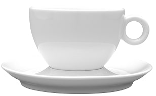 Bola cup with saucer, porcelain, 280 ml, 6 pcs.