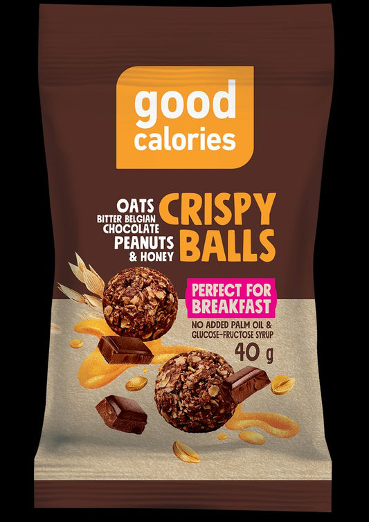 GOOD CALORIES roasted oat snack, with Belgian chocolate, 40 g