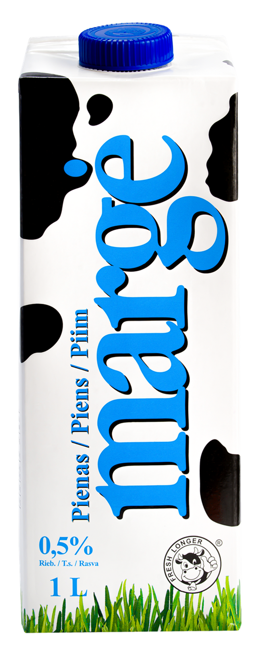 Pienas MARGĖ 0.5% riebumo
