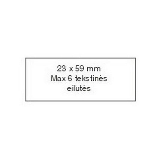 Antspaudas 23x59 mm su polimeru