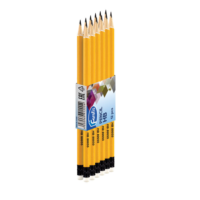 HB pencil FOROFIS, sharpened, with eraser