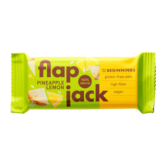 FLAPJACK bar with pineapple and lemon, vegan, gluten-free, lactose-free, 60 g