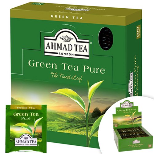 Green tea Ahmad Alu Green Pure in foil bags (100 pcs)