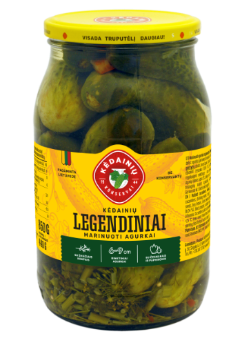 Marinuoti agurkai KĖDAINIŲ Legendiniai, 850 g / 440g