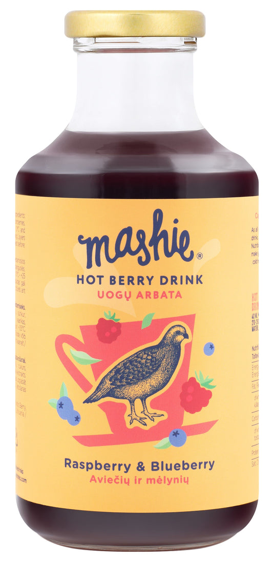 Berry puree MASHIE Original, raspberry and blueberry, 500 ml.