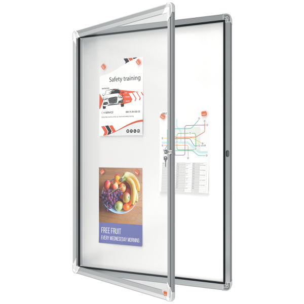 Magnetic notice board Nobo Premium Plus, 9xA4, lockable, outdoor resistant