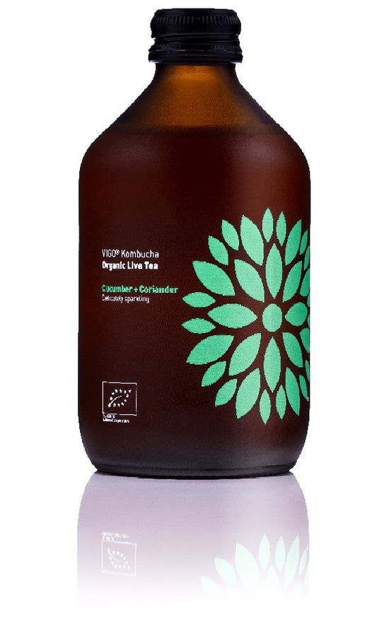 Refreshing tea drink VIGO Kombucha LT-EKO-001, BIO Cucumber+cilantro 330ml