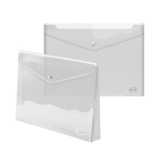 Folder (envelope) with clip FOROFIS, PP, A4, transparent