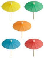 Pins, ICE CREAM, wooden umbrellas, 10 cm, 144 pcs.