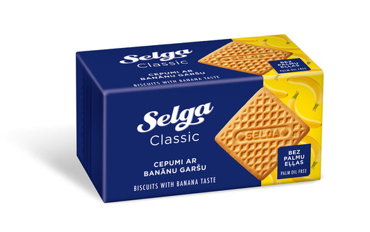 Sausainiai SELGA bananų skonio, 180g