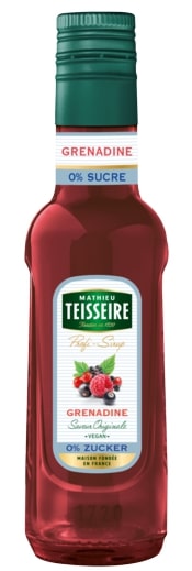 Syrup TEISSEIRE, grenadine flavor, sugar-free, 0.25 l