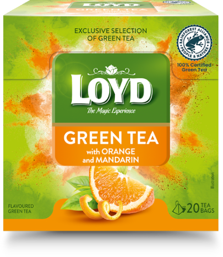 Green tea LOYD Green Orange&Mandarine, 20 x 1.5g