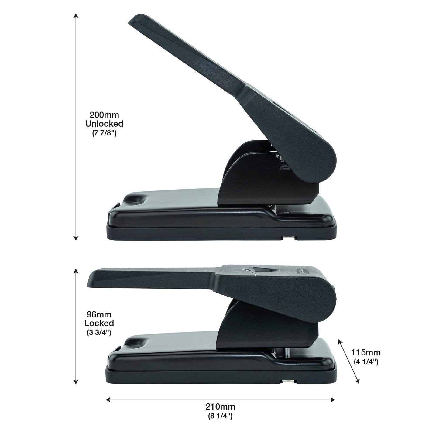 RAPESCO Germ-Savvy™ Hole Punch: HD865, 2-hole, 50 sheets, black