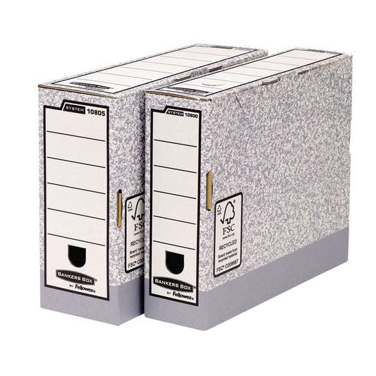 Archive box FELLOWES, 260 x 100 x 315 mm, grey white