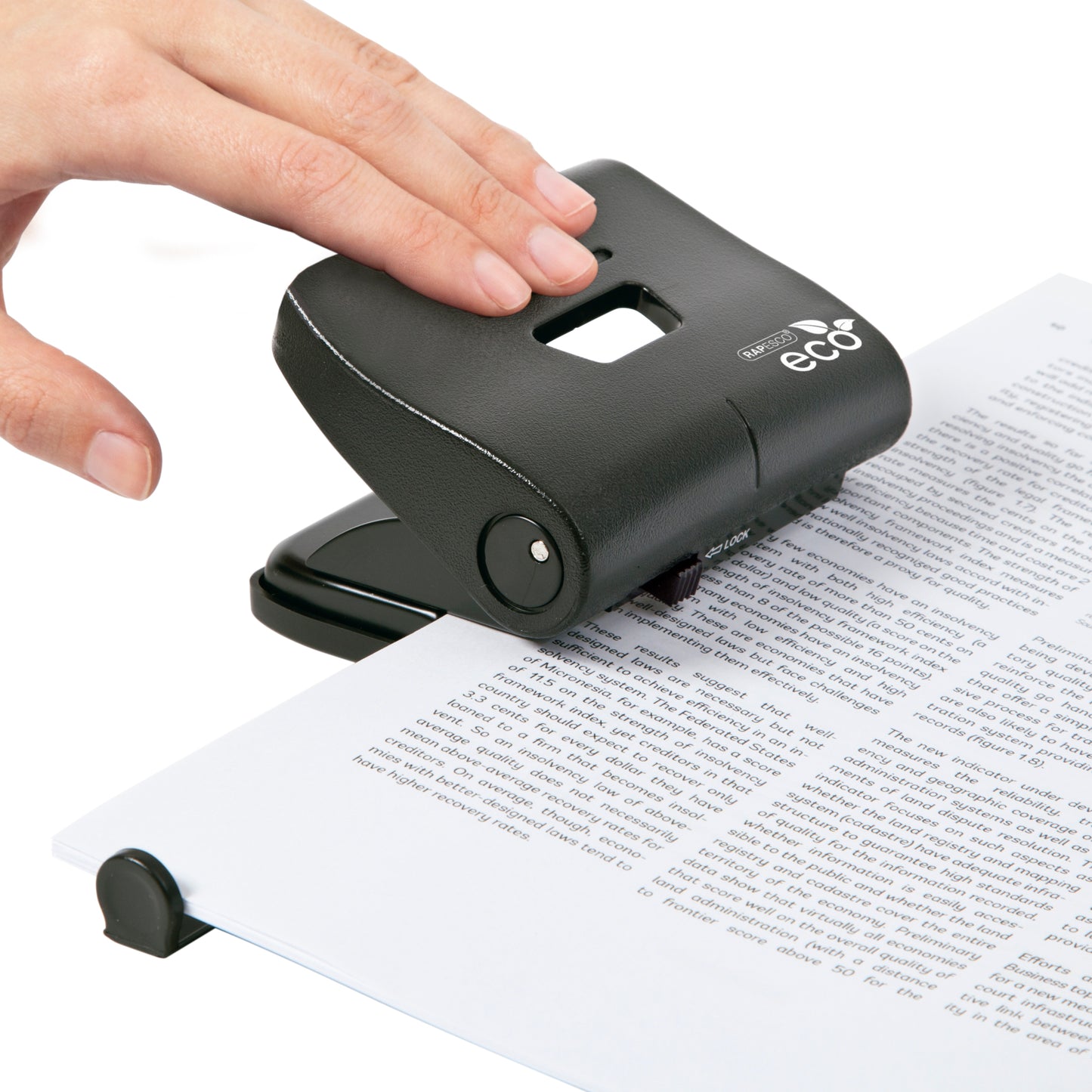 Hole punch RAPESCO ECO Medium, 2 holes, 22 sheets, black