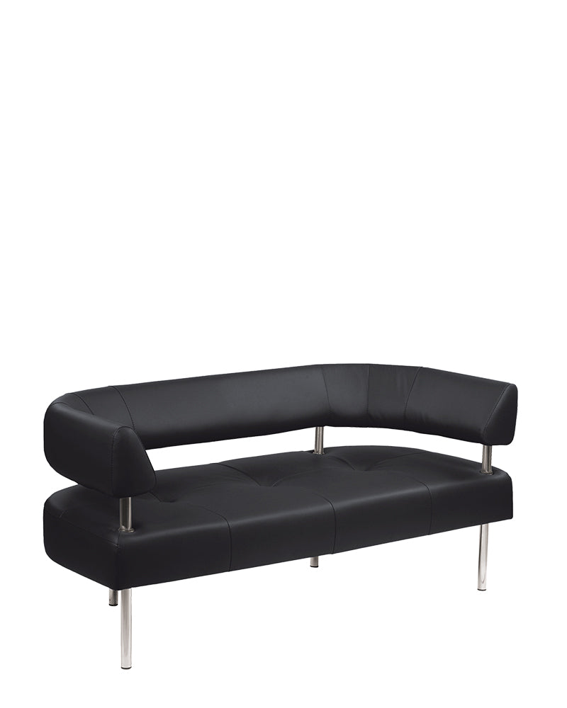 Sofa NOWY STYL Office, odos imitacija, juodos sp.