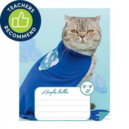 Bound school notebook 205x165 mm, 12 sheets, 90gsm, lined