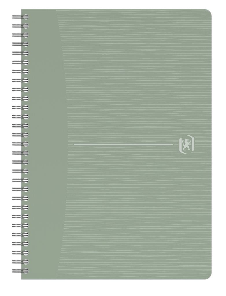 Perdirbtas sąsiuvinis su spirale OXFORD Rec’Up, A5, 90 lapų, 90 gsm, langeliais