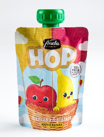 Natural puree for children ANELA, apple and banana, no added sugar, 100g