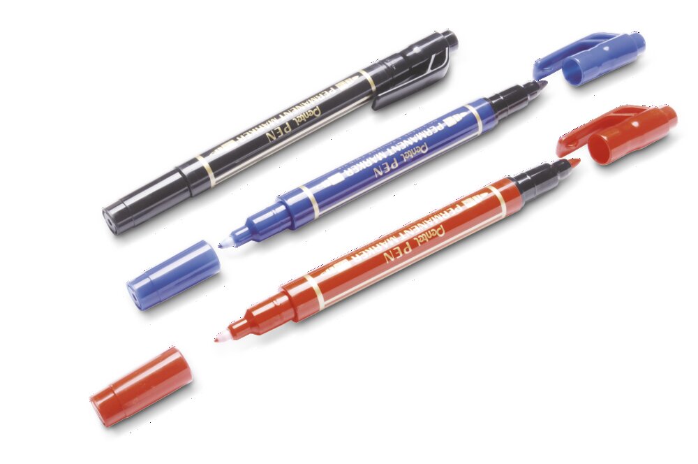 Permanent marker Pentel Tool Twin Tip N75W, 0.3–1.2 mm, 3 pcs., assorted colors
