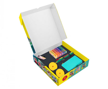Crazy racing cars JOVITECH set. Primary colors