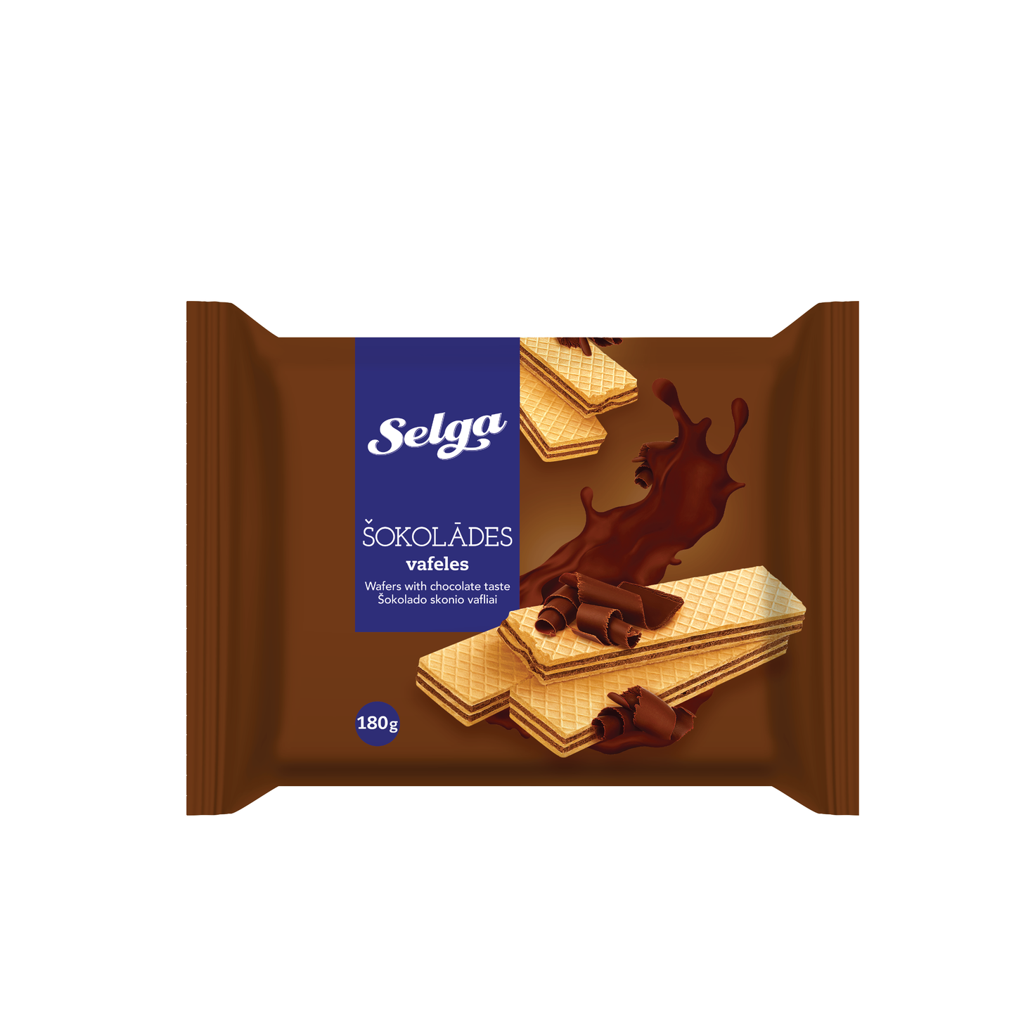 Vafliai SELGA, šokoladiniai, 180 g