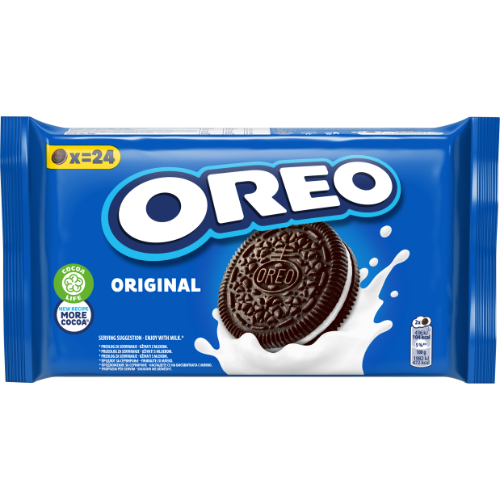 Kakaviniai sausainiai OREO su vanilės skonio įdaru, 264 g