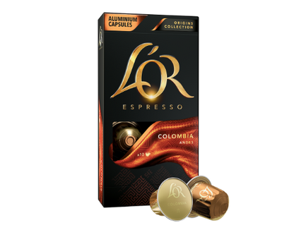 Kavos kapsulės L'OR Colombia, 10 vnt x  52g