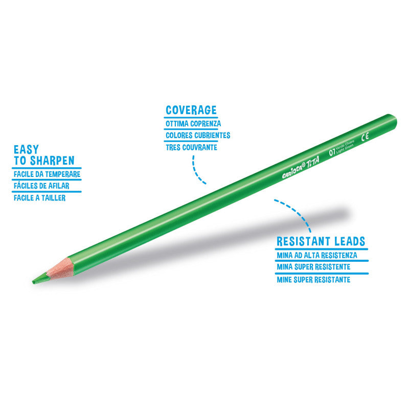 Colored pencils CARIOCA TITA, trihedral, 12 colors
