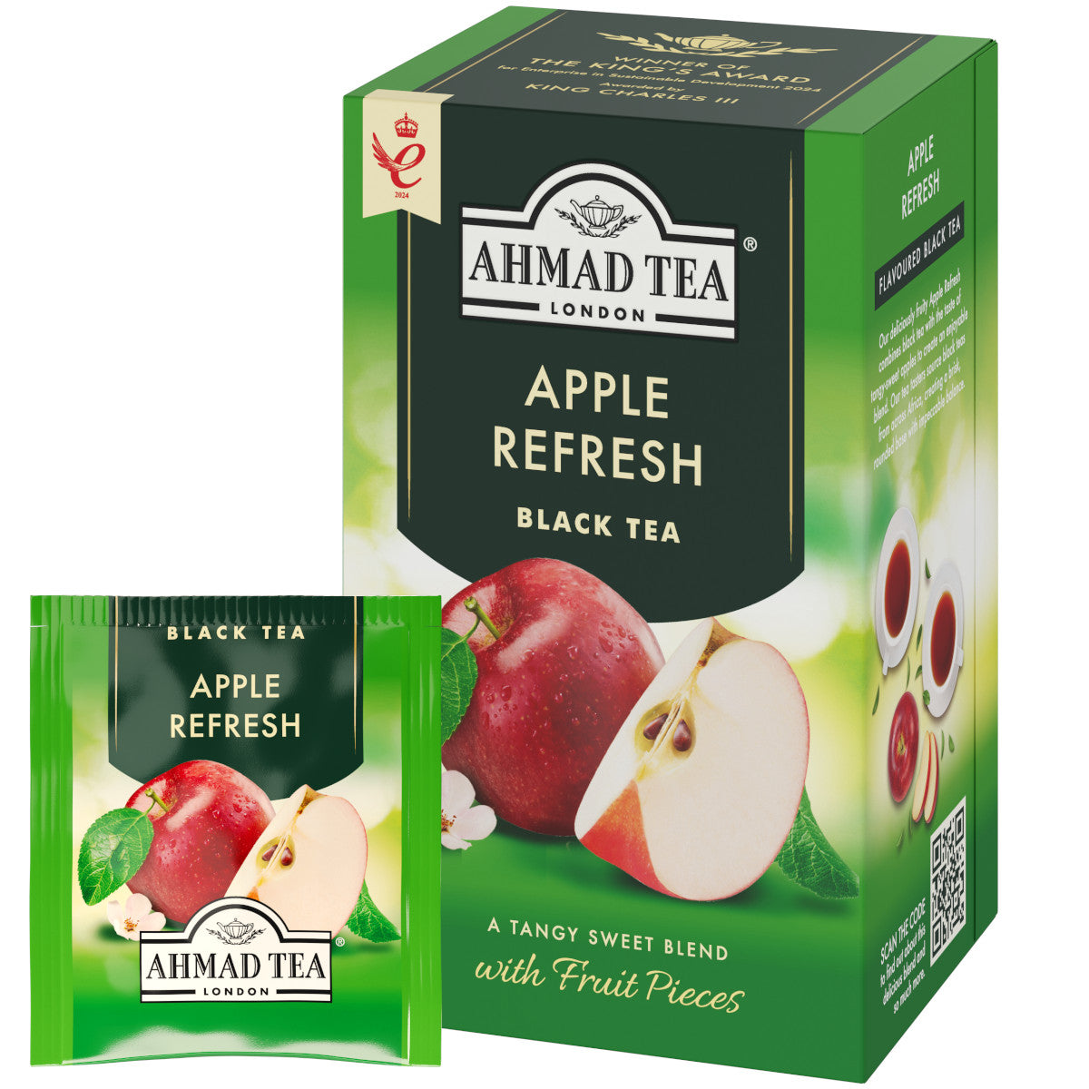 Fruit tea AHMAD ALU APPLE, 20 sachets of 2 g each